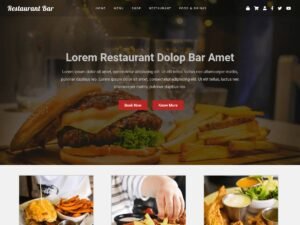 Free Restaurant Bar WordPress Theme