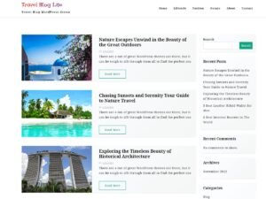 Free TravelX Lite WordPress Theme