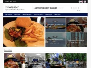Free White Newspaper WordPress Theme
