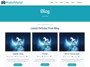 Free kidsworld WordPress Theme