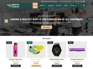 Free Health Coach Services WordPress Theme