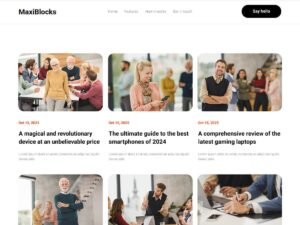 Free MaxiBlocks Go WordPress Theme