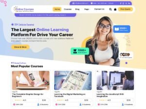 Free Online Educational Courses WordPress Theme