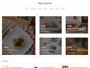 Free Rain Storm WordPress Theme