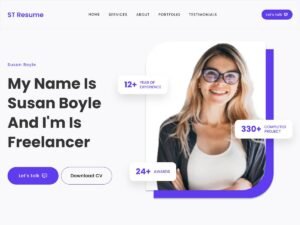 Free ST Resume WordPress Theme