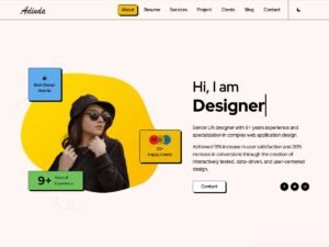 Free Adinda Portfolio Resume WordPress Theme