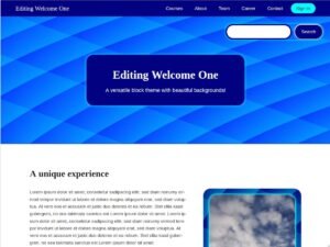 Free Editing Welcome One WordPress Theme