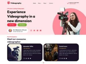 Free Expert Videographer WordPress Theme