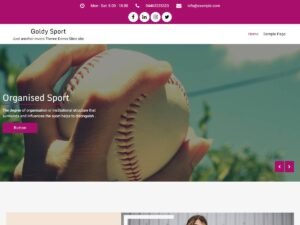 Free Goldy Sport WordPress Theme