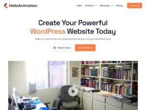 Free Hello Animation WordPress Theme