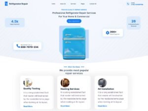 Free Omega Refrigeration WordPress Theme