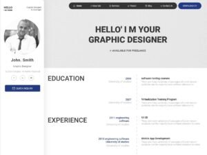 Free Online Resume WordPress Theme
