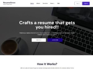 Free ResumeGrove WordPress Theme