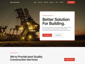 Free Blockskit Construction WordPress Theme