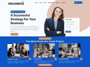 Free Expert Business Advisor WordPress Theme