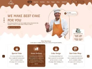 Free Pastry Shop WordPress Theme