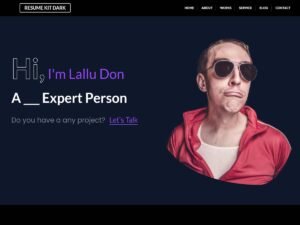 Free Resume Kit Dark WordPress Theme