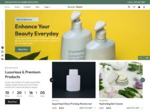 Free Skin Care Products WordPress Theme