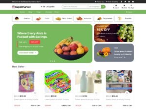 Free Supermarket Shopping WordPress Theme