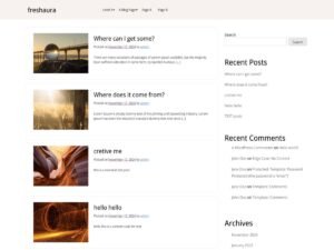 Free freshaura WordPress Theme