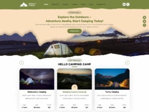 Free Adventure Camping WordPress Theme