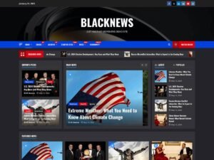 Free BlackNews WordPress Theme