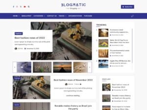 Free Blogmatic WordPress Theme