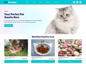 Free Cat Groomer WordPress Theme
