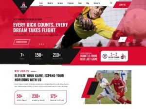 Free Elite Soccer Club WordPress Theme