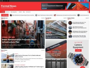 Free Formal News WordPress Theme