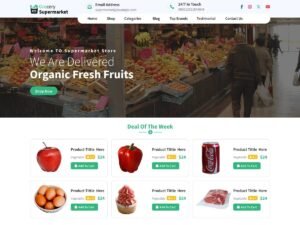 Free Grocery Supermarket Chain WordPress Theme