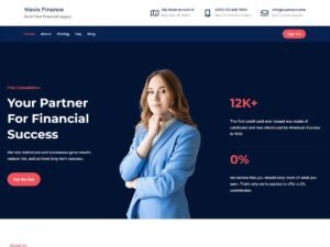 Free Mavix Finance WordPress Theme