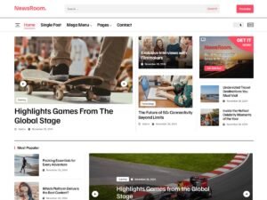 Free Newsroom Elementor WordPress Theme