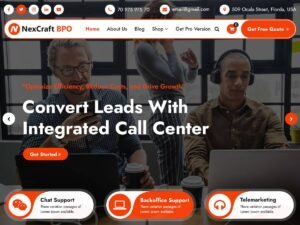 Free Nexcraft BPO WordPress Theme