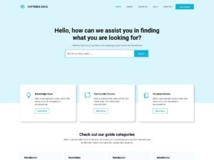 Free Patterns Docs WordPress Theme