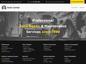 Free Auto Center WordPress Theme