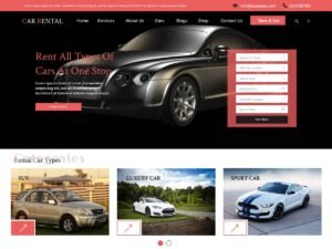 Free Automobile Rental WordPress Theme