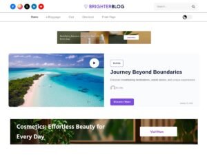 Free Brighter Blog WordPress Theme