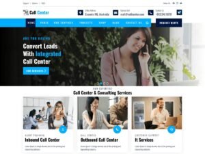 Free Call Center Services WordPress Theme
