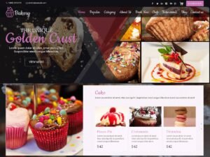 Free Creamy Bakery WordPress Theme