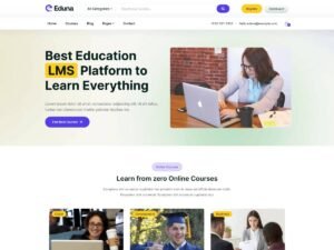 Free Eduna LMS WordPress Theme