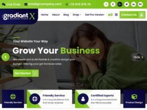 Free GradiantX WordPress Theme