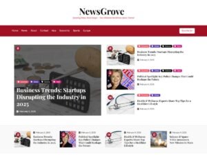 Free NewsGrove WordPress Theme