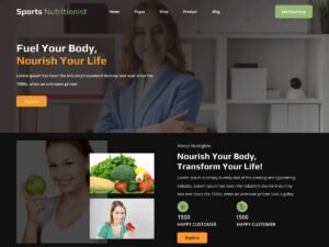 Free Sports Nutritionist WordPress Theme