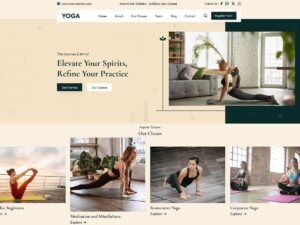 Free Virtual Yoga Sessions WordPress Theme