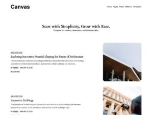 Free Block Canvas WordPress Theme