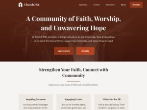 Free Church FSE WordPress Theme
