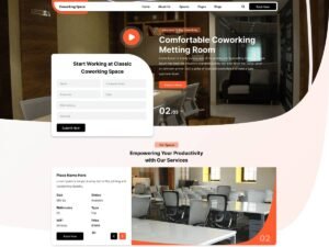 Free Classic Coworking Space WordPress Theme