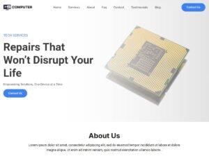 Free Computer Repair Elementor WordPress Theme