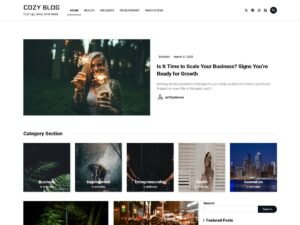 Free Cozy Blog WordPress Theme